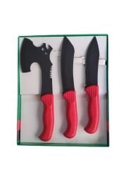 Özprox 3'Lü Kamp Seti(Kamp Baltası-Et Kesim Bıçağı-Avcı Bıçağı)