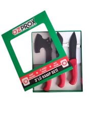Özprox 3'Lü Kamp Seti(Kamp Baltası-Et Kesim Bıçağı-Avcı Bıçağı) Kırmızı