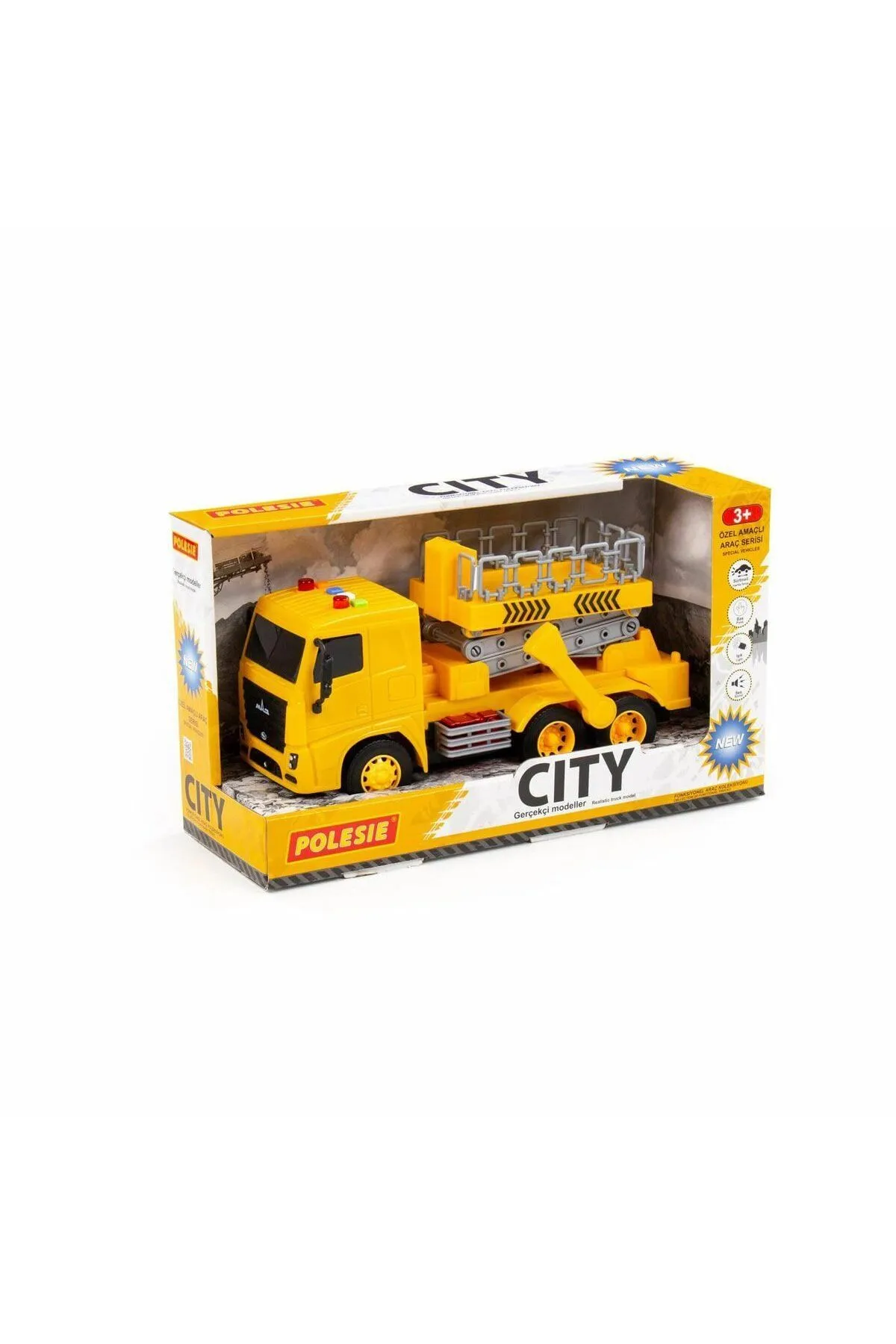 Polesie Makaslı Platform Aracı Sürtmeli City-2 Işıklı Sesli