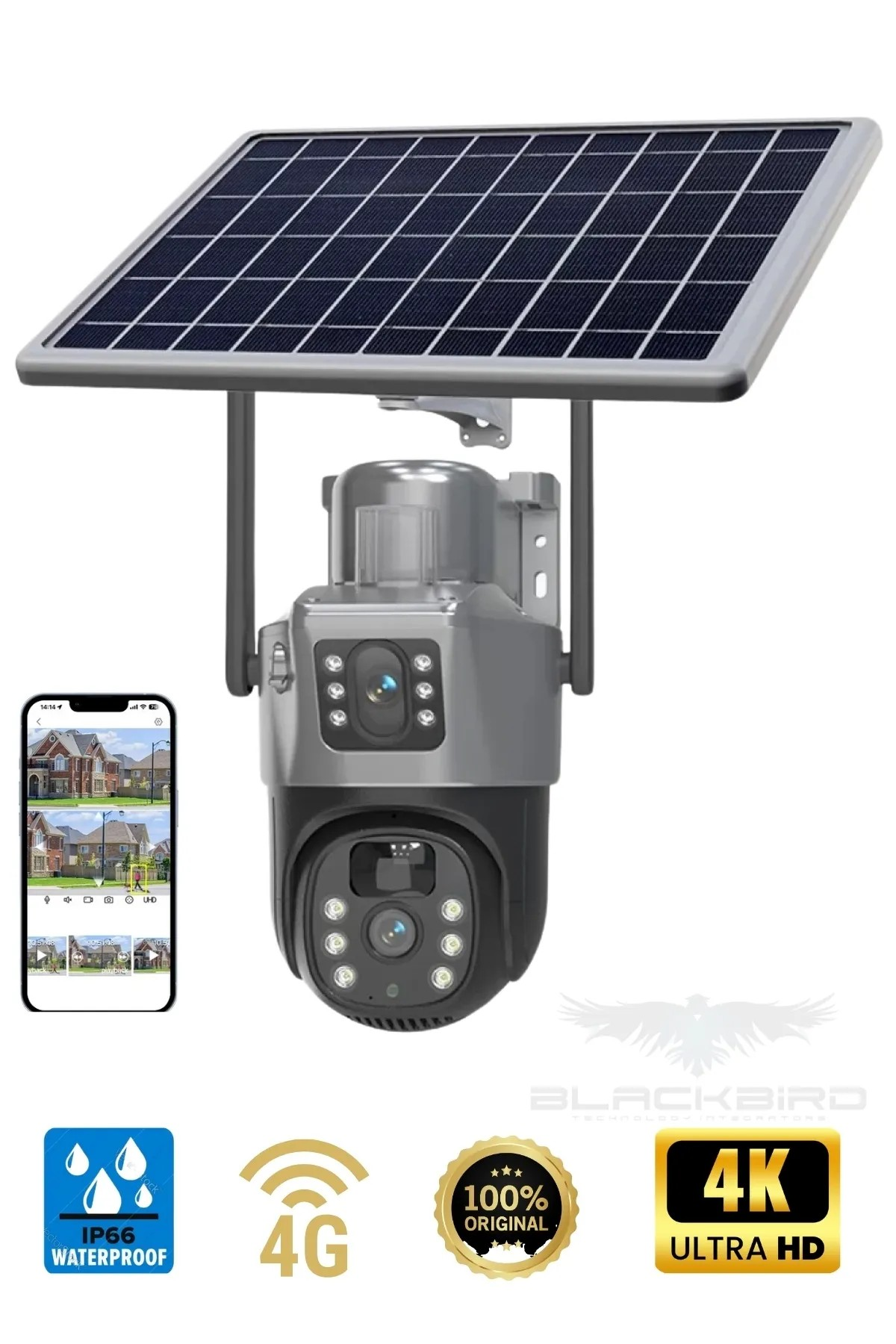 Blic Blm-63 Solar Güneş Enerjili Sim Kartlı Ip Kamera 4G 7.5 W 6 Mp