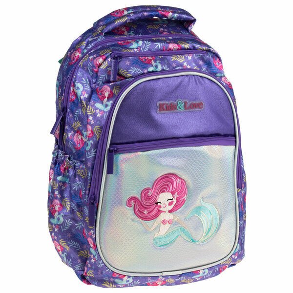 Kaukko Kids-Love Sırt Çantası Aynalı Simli Mermaid