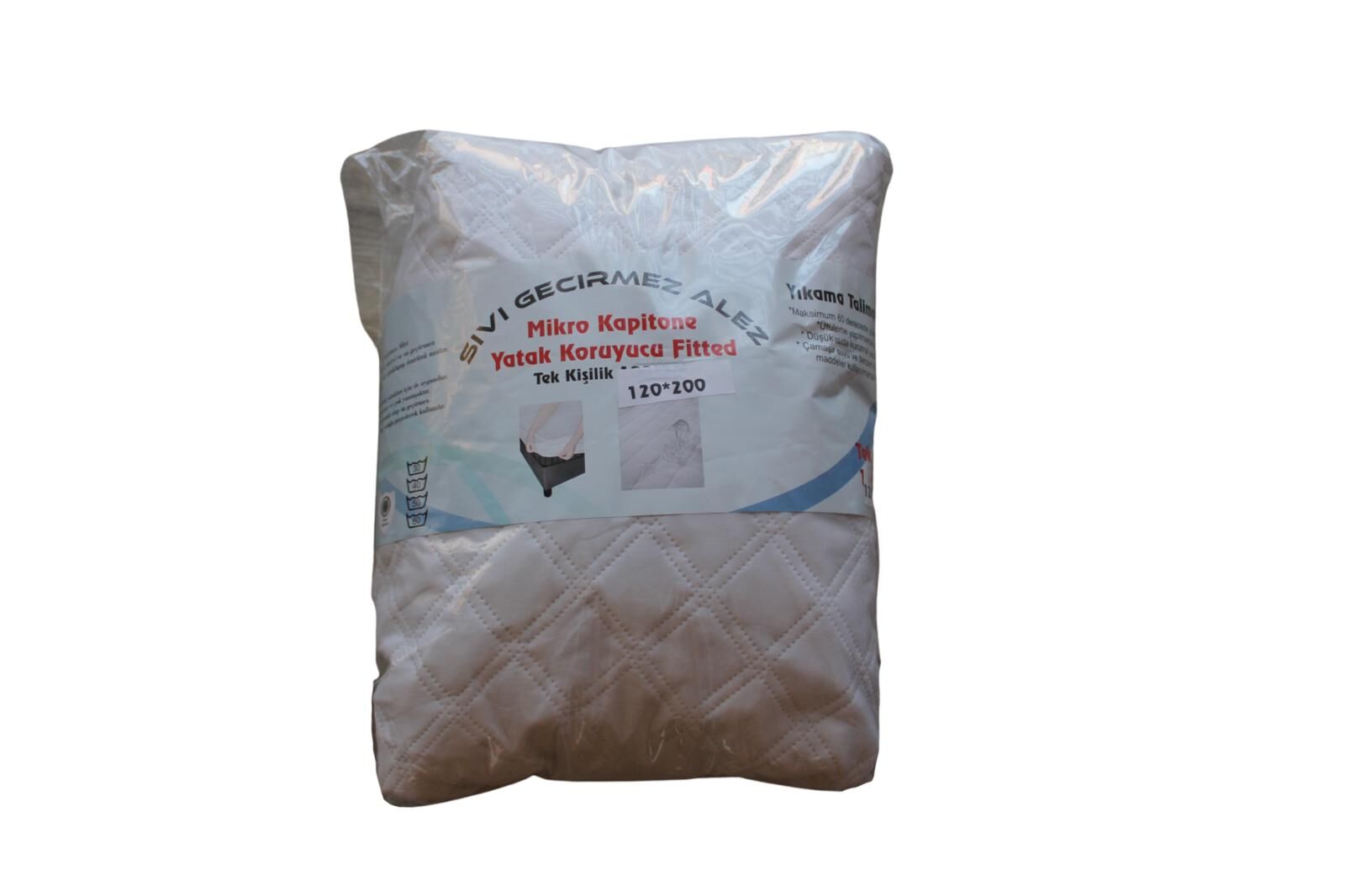 Tek Kişilik Sıvı Geçirmez Mikro Kapitone Alez Yatak Koruyucu 120*200