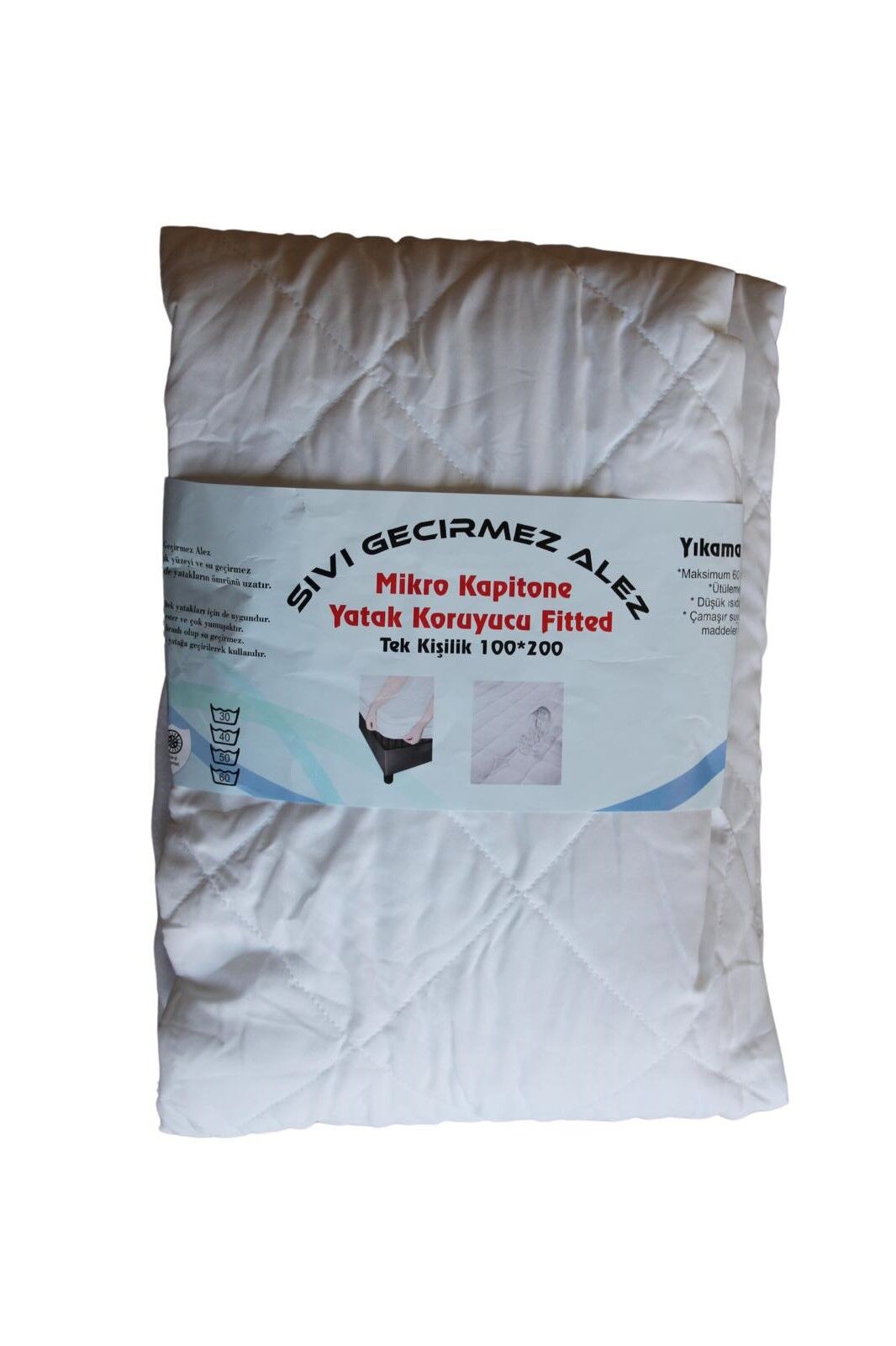 Tek Kişilik Sıvı Geçirmez Mikro Kapitone Alez Yatak Koruyucu 100*200