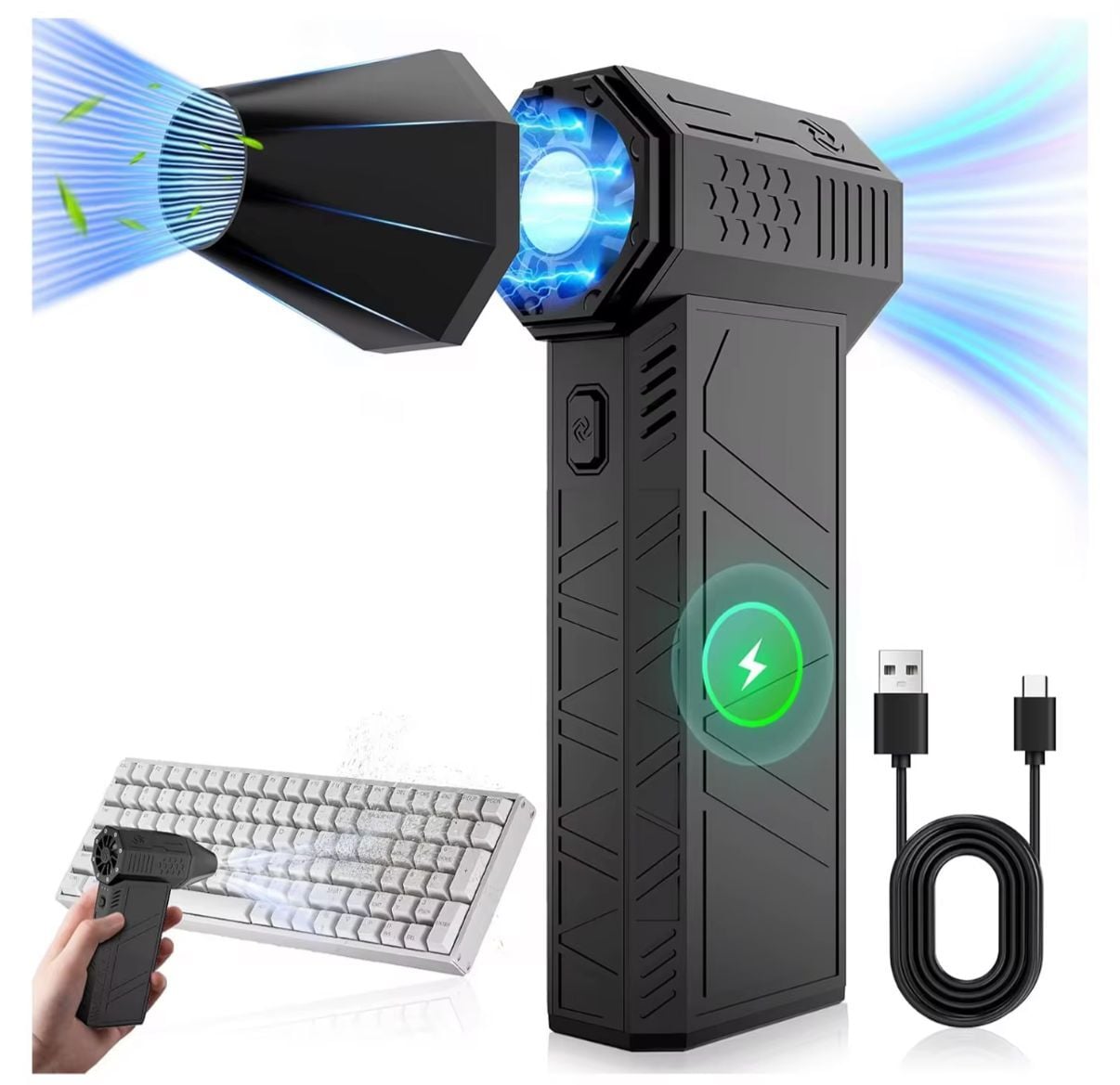 Ultra Jet Mini El Fanı Hava Kompresörü Siyah