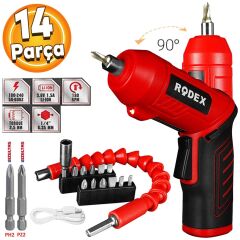 Rodex Rdx3085 Akülü Vidalama 3.6 V -1.5 Ah Lion Kırmızı
