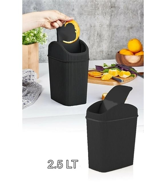 Lova Çöp Kovası Deco Mini 2,5 Lt Siyah