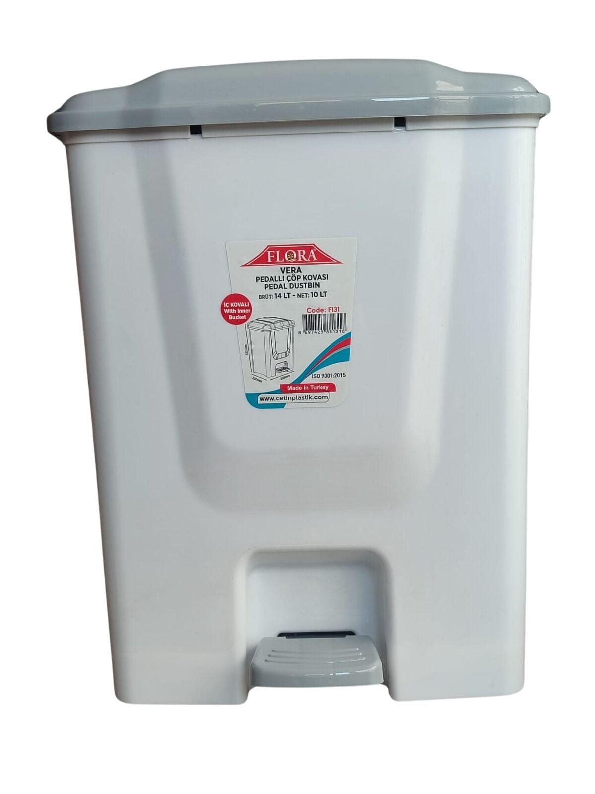Flora F131 Vera 10 Lt Pedallı Çöp Kovası İç Kovalı