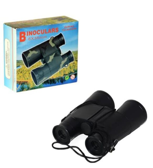 Binoculars Oyuncak Dürbün 6 X 35 Mm Siyah