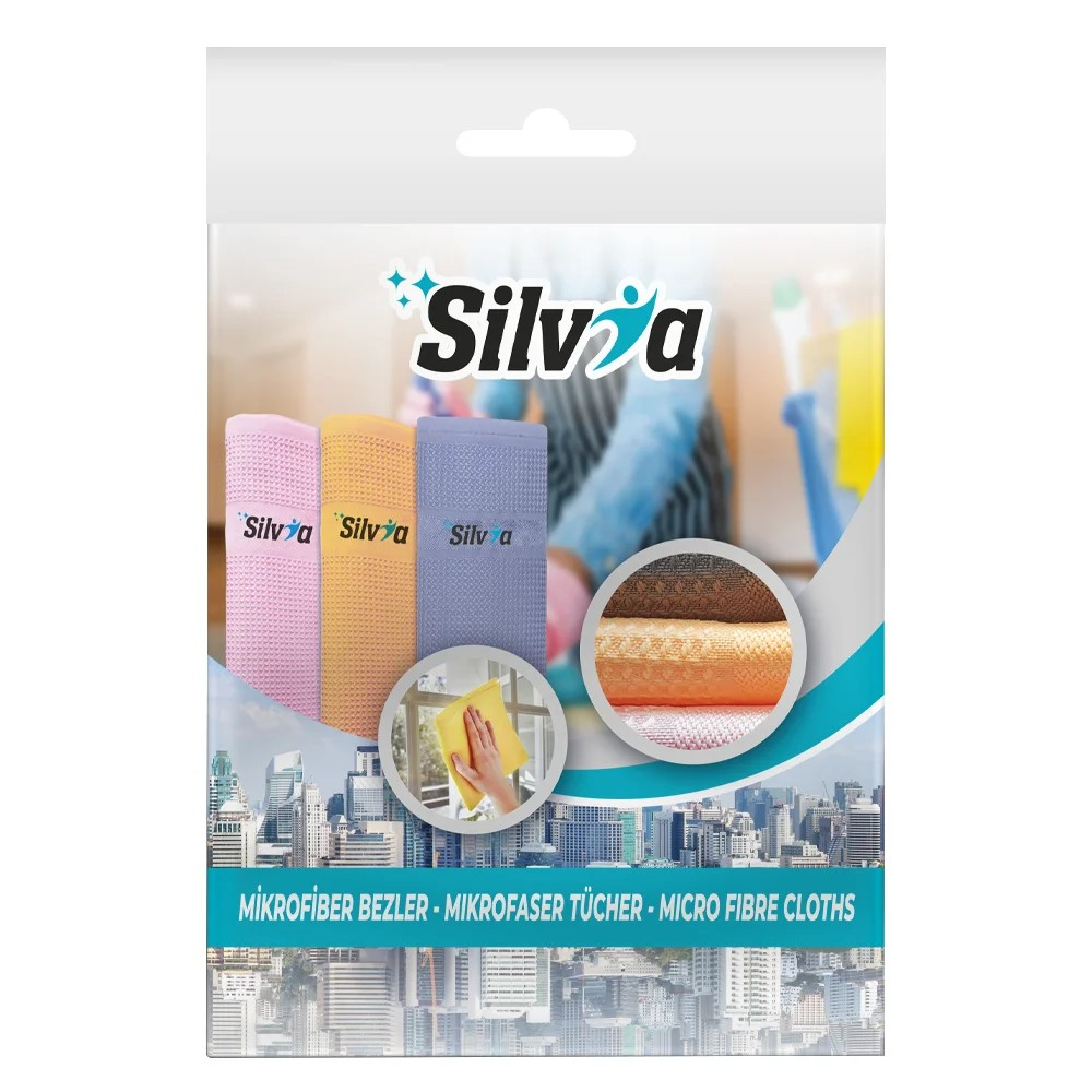 Silvia Mikrofiber Bez Dekoratif 3 Lü 40 X 60 Cm