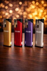 İtalyano Çakmak Pürmüzlü Işıklı Metalik Uzun