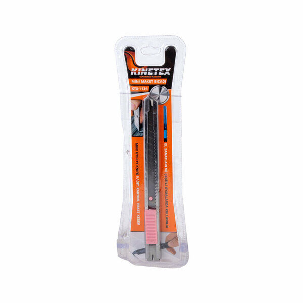 Kinetex Mini Maket Bıçağı İnce Metal Gümüş