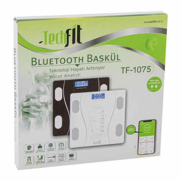 Techfit Baskül Dijital Cam Bluetoothlu