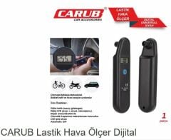 Carub Lastik Hava Ölçer Dijital Siyah