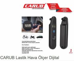 Carub Lastik Hava Ölçer Dijital Siyah
