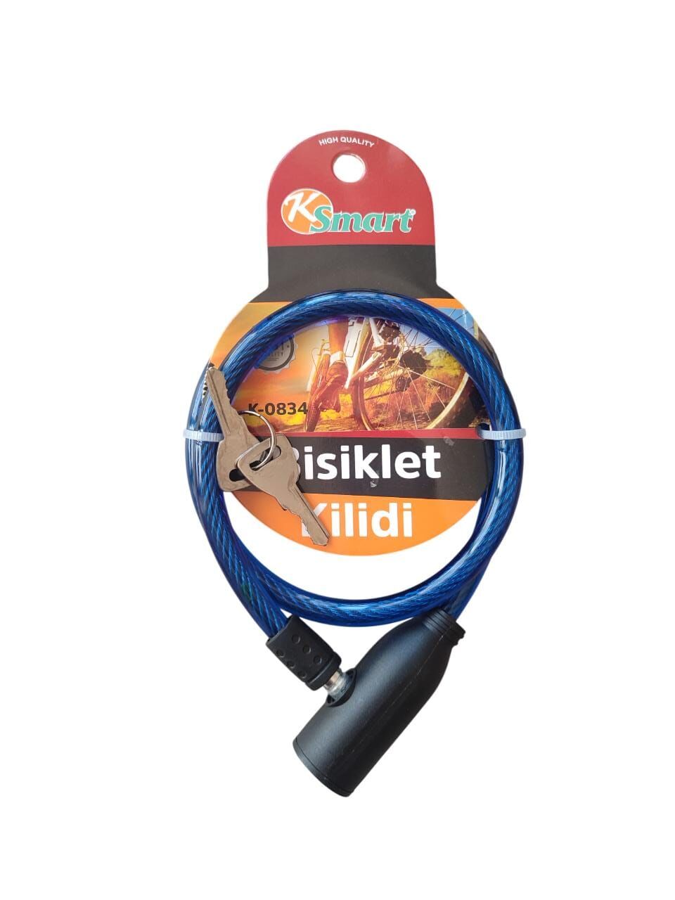 Ksmart Bisiklet Kilidi İnce K-0834 0834 Saks Mavi