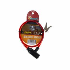 Ksmart Bisiklet Kilidi İnce K-0834 0834 Kırmızı