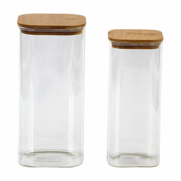 Krd Home Kavanoz Cam Borosilikat  Kare 2 Li