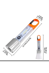 Sdr Hs-2302 Suya Dayanıklı Ledli Kamp El Feneri Gümüş