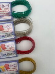 İnci Çelik Çamaşır İpi 10 Metre Bordo