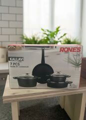 Rones Kallavi 7 Parça Tencere Seti Siyah