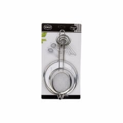 Yakut Süzgeç Metal 3 Lü (10+12+16 cm) Gümüş
