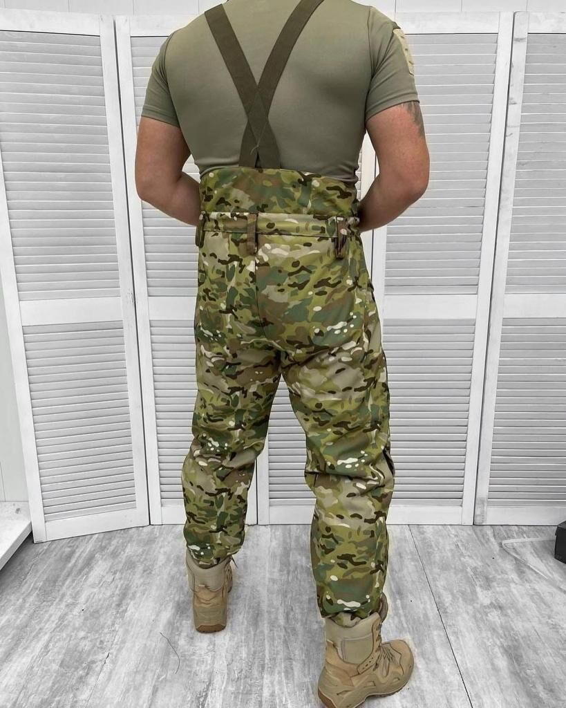 Kamuflaj Desen Kampçı Dağcı Avcı Pantolon Haki - L