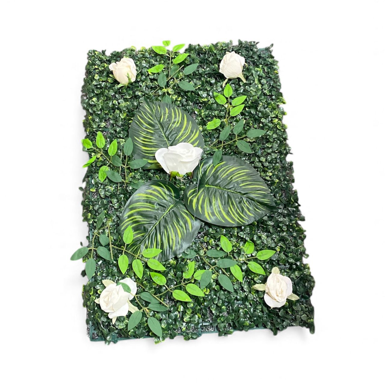 Gonca Yapay Çiçek Duvar Kaplama Panel 40 X 60 Cm Beyaz