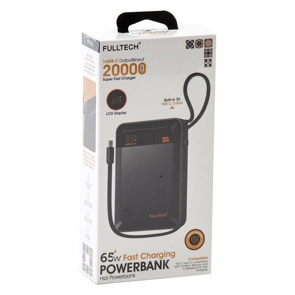 Acl Fulltech Powerbank 65W 20.000Mah FP42 Siyah