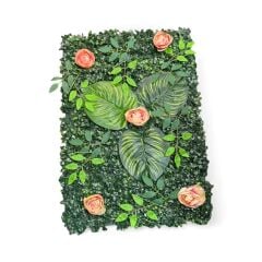 Gonca Yapay Çiçek Duvar Kaplama Panel 40 X 60 Cm Pembe