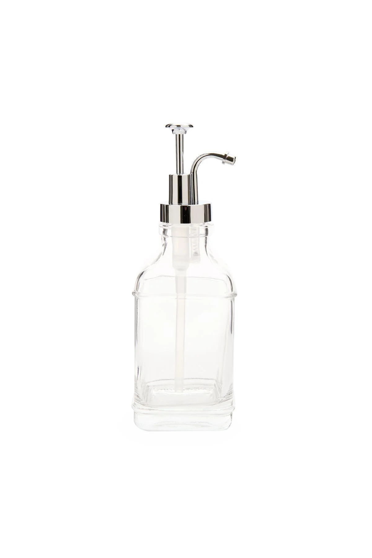 Cam Sıvı Sabunluk 500 Ml Gümüş
