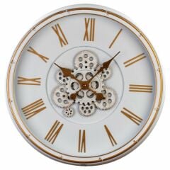 MyLife Duvar Saati Çarklı 50 Cm Beyaz