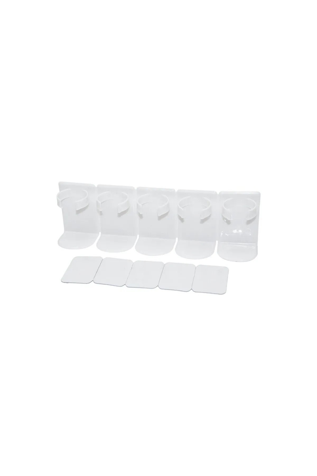 Omilife 5 Yuvalı Tutmalı Banyo Mutfak Rafı Fenomen Ürün Beyaz