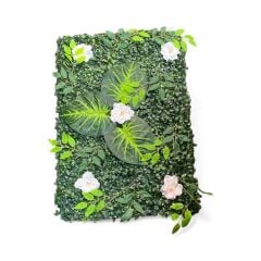 Manolya Yapay Çiçek Duvar Kaplama Panel 40 X 60 Cm Beyaz