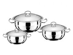 Royal Song Neptün 6 Parça Çelik Tencere Seti 28-30-32 Cm