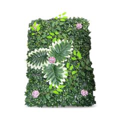 Ortanca Yapay Çiçek Duvar Kaplama Panel 40 X 60 Cm Lila