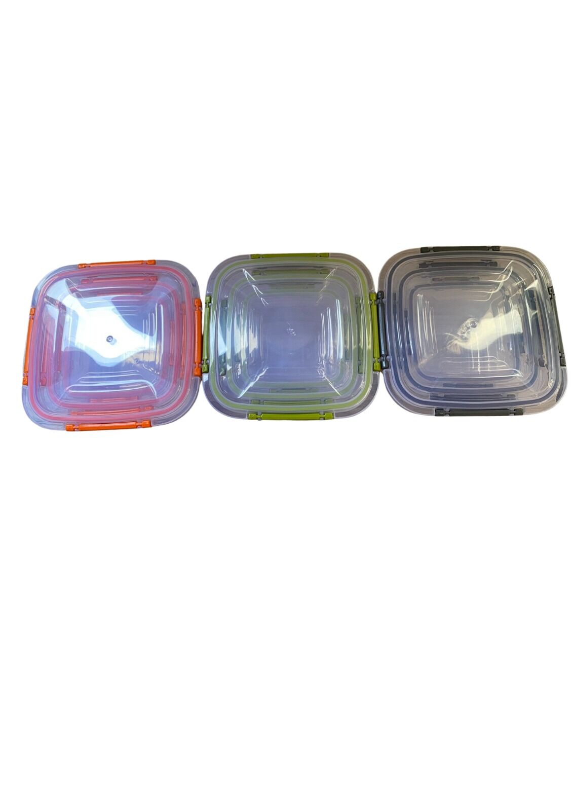 Gondol Quality&Lock Saklama Kabı Kare 3 Lü Kilitli Yeşil