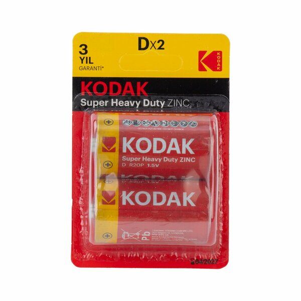 Kodak Pil Büyük Boy Çinko Karbon 2 Li