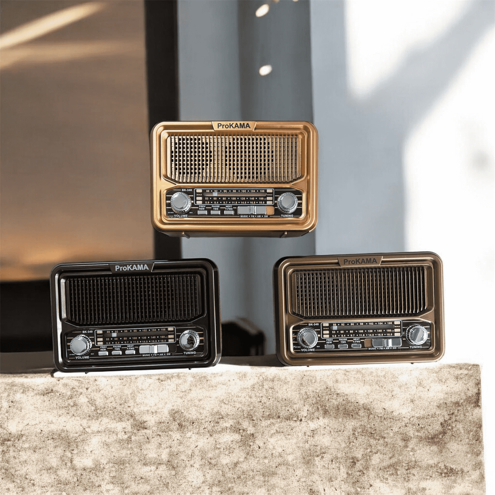 Prokama Bk-340 Solar Radyo Kahverengi