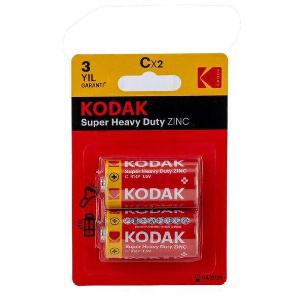 Kodak Pil Orta Boy Çinko Karbon 2 Li