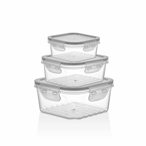 Qlüx Quick Sızdırmaz Saklama Kabı Set Şeffaf