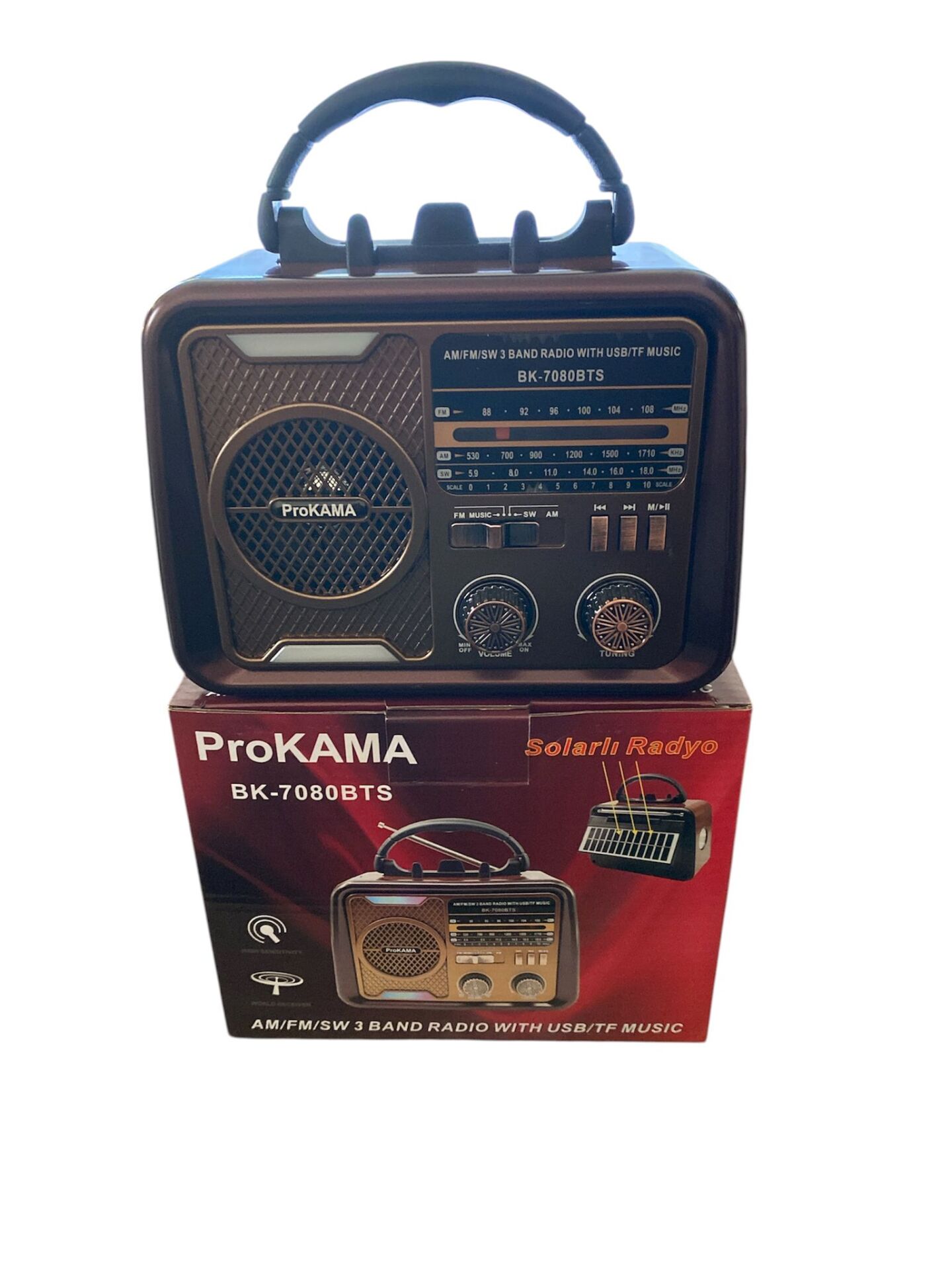Prokama Bk-7080 Solar Radyo Kahverengi