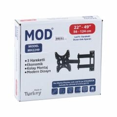 Mod Hareketli Tv Askı Aparatı 22-49 İnç 56-124 Cm Siyah