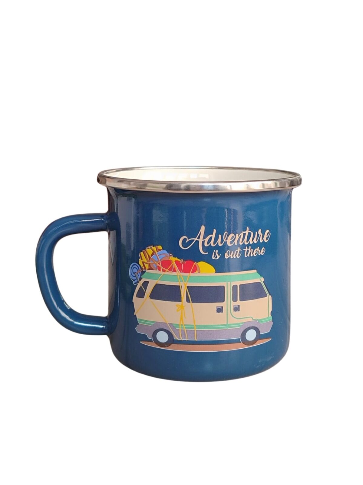 Orcamp Out-1900 Kamp Retro Emaye Bardak Adventure İs Out There Model 330 Cc Lacivert