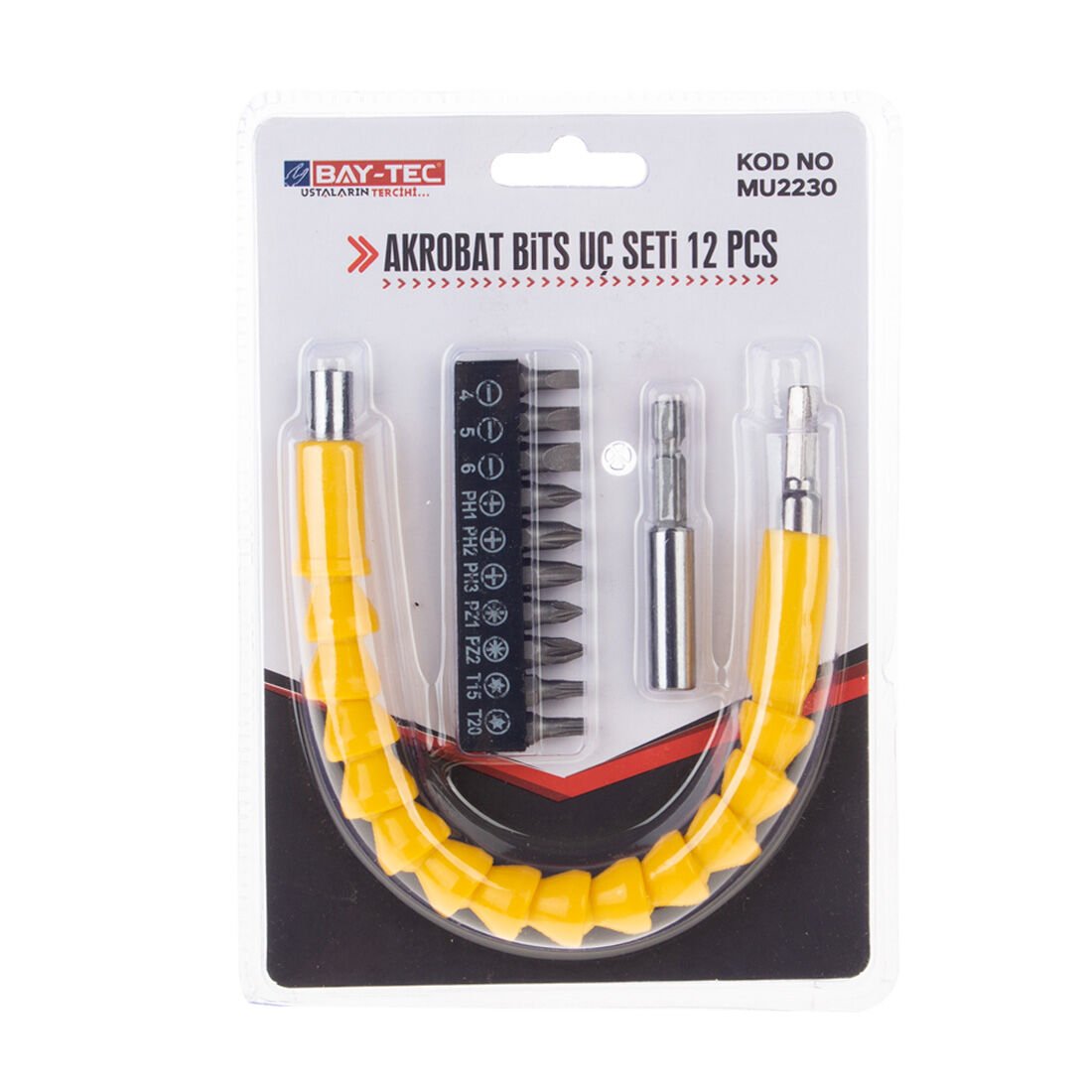 Baytec Akrobat Bits Uç Seti PH 2X50mm 12 Parça Sarı