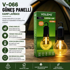 Volemi V-066 Çok Amaçlı Güneş Enerjili Ampül Lamba