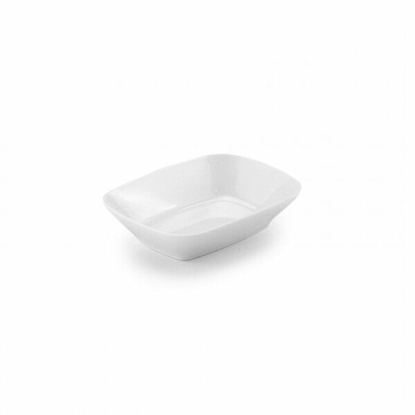 Tria Porelin Kayık Tabak Köşeli 20X14 Cm Beyaz