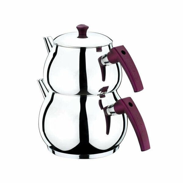 Akdeniz Çaydanlık Takımı Küre Aile Boy Soft Şiraz Bakalit Kulp