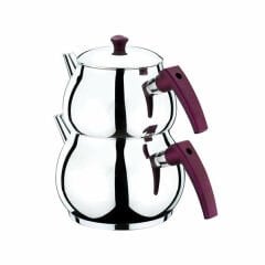 Akdeniz Çaydanlık Takımı Küre Aile Boy Soft Şiraz Bakalit Kulp