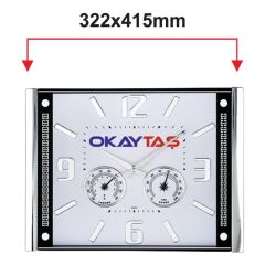 Galaxy 707-G-2 Barometreli Kabartma Rakam Duvar Saati