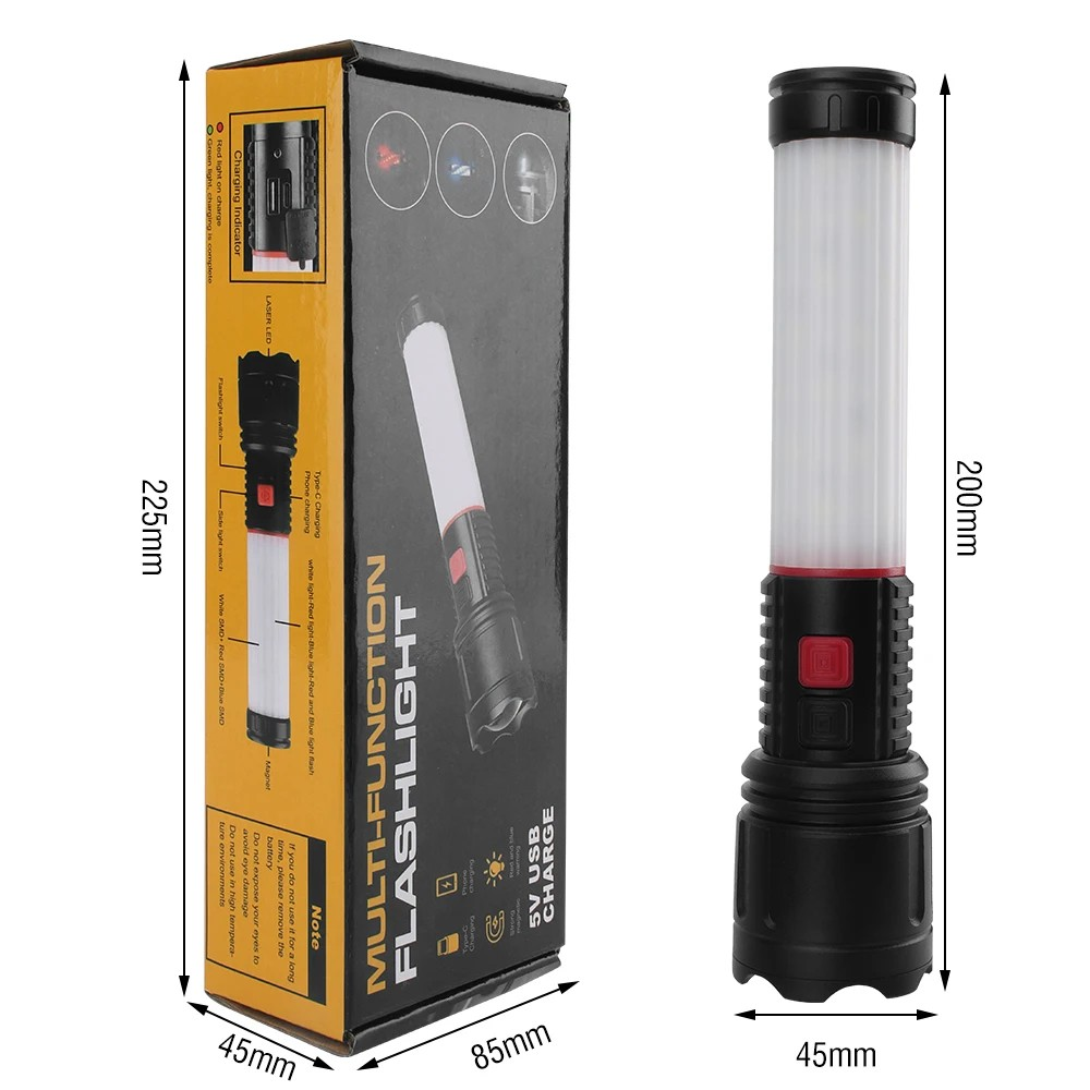 Sdr-T10-Tg 7 Fonksiyonlu Mıknatıslı El Feneri